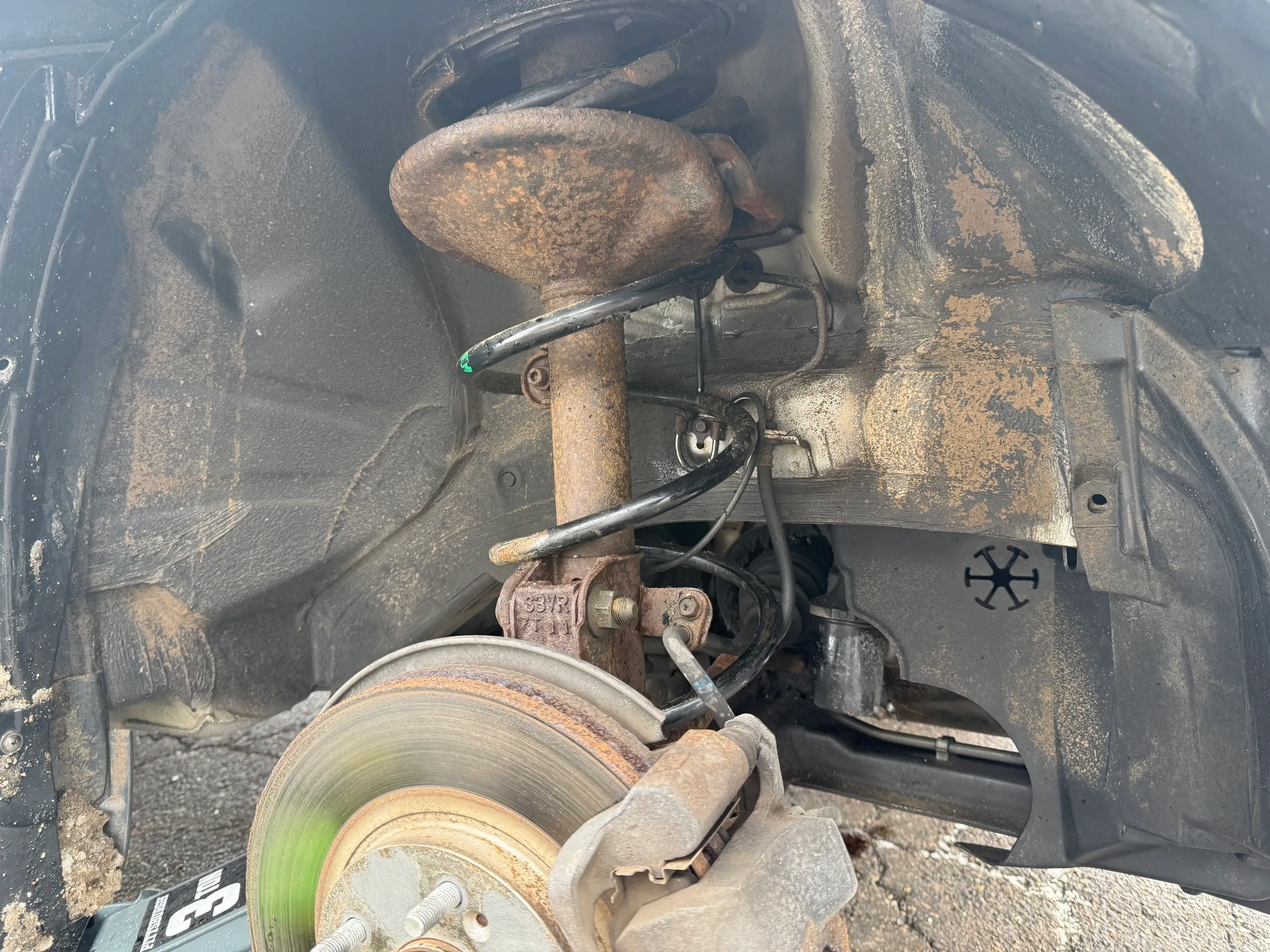 Rusty vehicle suspension components