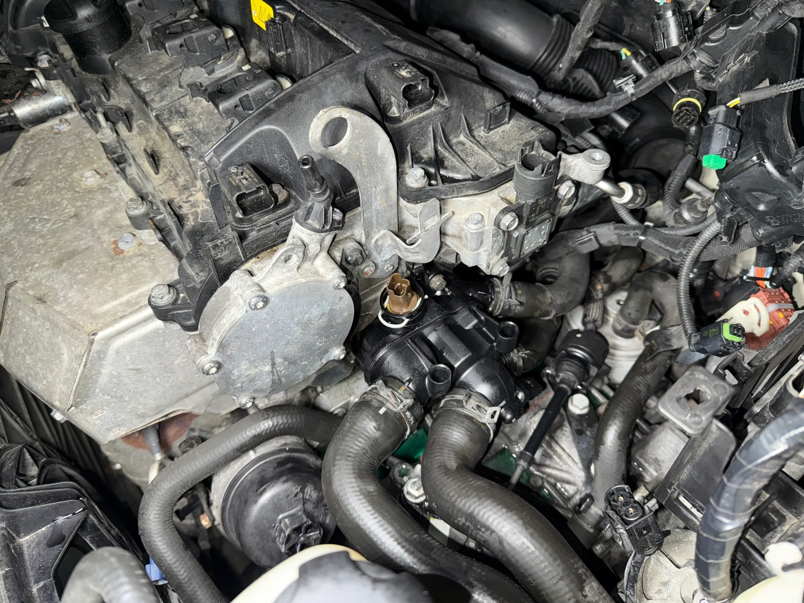 Close-up of vehicle engine parts