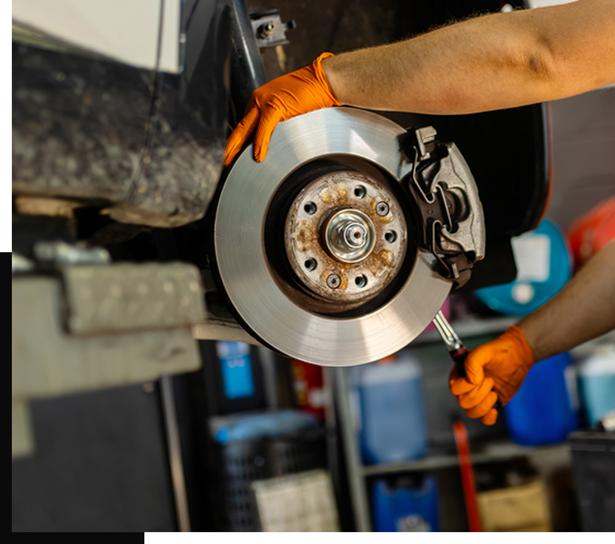 Auto repair shop brake maintenance