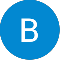 Letter B inside blue circle