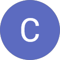 Initial C on blue background