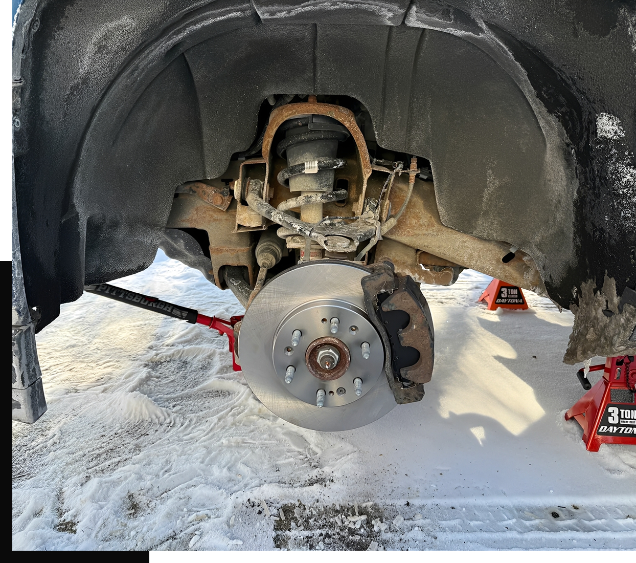 Car maintenance in snowy conditions