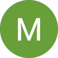 Green circle with letter "M" inside