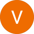 Letter V in orange circle