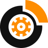 Modern industrial gear icon
