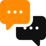 Speech bubbles for communication concept
